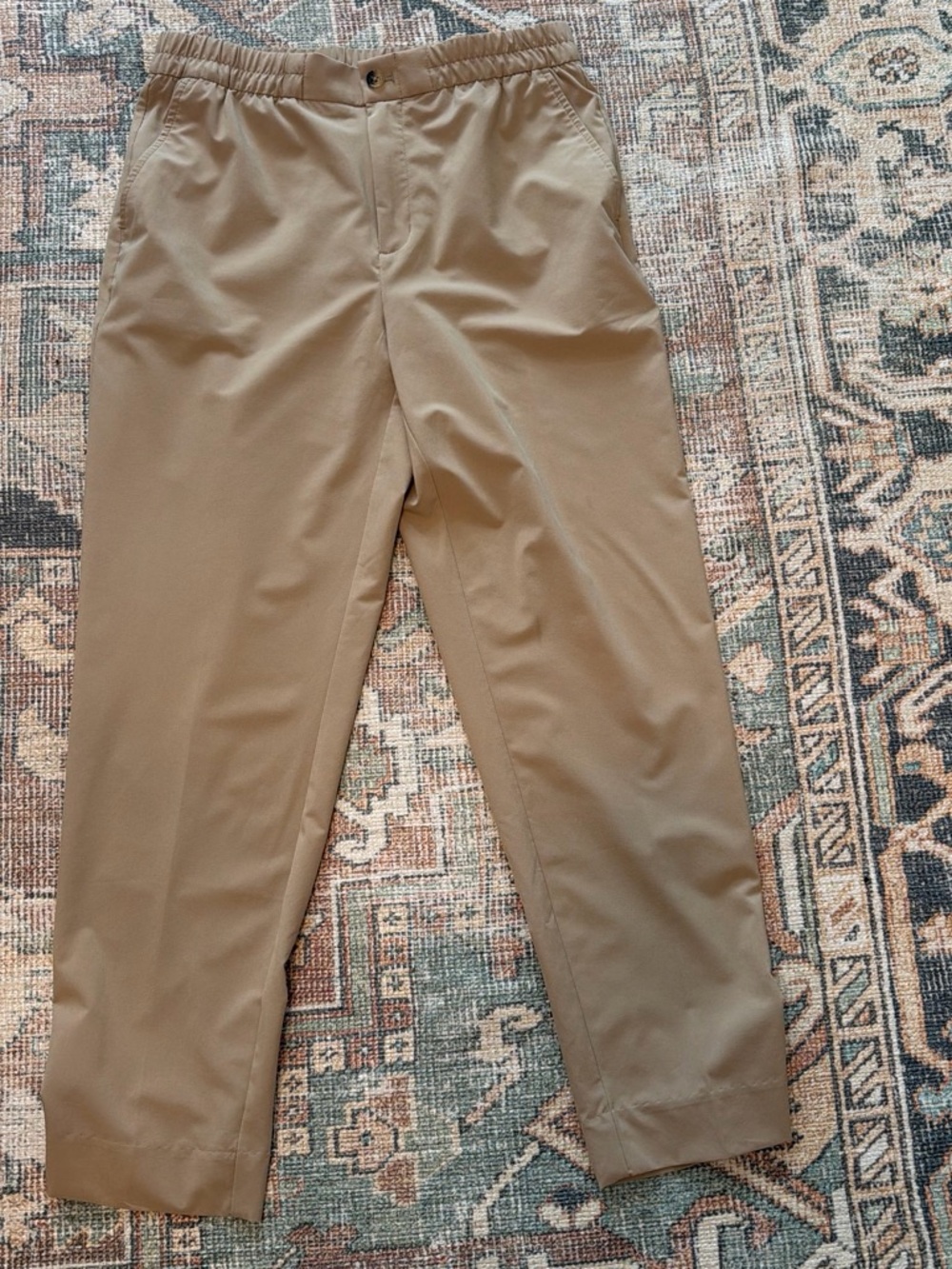 Women’s Banana Republic Casual Stretch Chino Cropped Pants — Tan - Picture 1 of 5